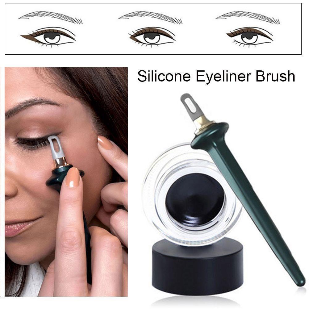 1 Set Eyeliner Guide Tools Easy No-Skip Eyeliner Gel Reusable Silicone Eyeliner Brush Eyeliner For Shaky Hands Beginer Makeup