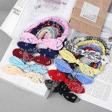 Load image into Gallery viewer, New Girls Vintage Cross Knot Elastic Hairbands Soft Solid Print Headbands Bandanas Girls Hair Bands Hair Accessories For Women