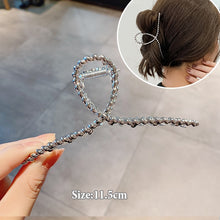 Load image into Gallery viewer, Women Geometric Hair Claw Girls Clamps Fashion Metal Hair Crab Cross Hair Clips Headband Hairpin Fashion Hair Accessories