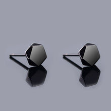 Load image into Gallery viewer, Pin Earrings Hexagon Earrings Small Earrings Copper Black Earrings For Wome Stud Earrings Accessories For Girls Mens Jewellery