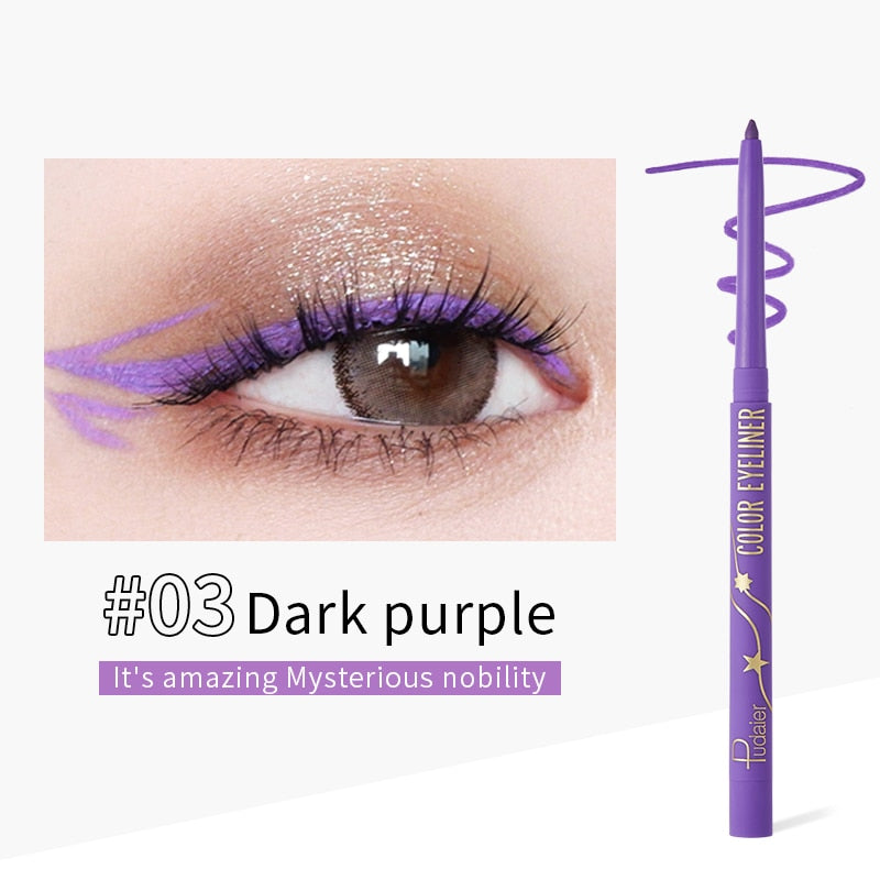 Pudaier 18 Color Eyeliner Waterproof Gel Eye Liner Pencil Makeup Cosmetics For Charm Magic Eyes Cosmetics Pencil Long Lasting