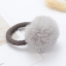 Load image into Gallery viewer, Cute animal hair ball rabbit hair ring girls rubber band elastic hair bands Korean headwear children hair Accessories ornaments