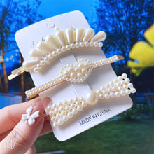 Load image into Gallery viewer, Korean Pearl Hair Clips Set for Women Fashion Acrylic Geometric Barrette for Hair Pins Girl Flower Bow Hair Accessories 2022 New