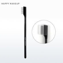 Load image into Gallery viewer, 1Pcs Stainless Steel Eyebrow Comb Wood Handle Double-Sided Dual Purpose Makeup Brush Eyelash Comb with Cover Cosmetic Tools