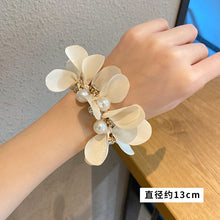 Load image into Gallery viewer, 2022 New Elegant Pearl Flower Scrunchies Women Girls Elastic Hair Rubber Bands Tie Hair Ring Rope Holder Accessories Headdress