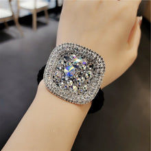 Load image into Gallery viewer, Shiny Imported Crystal Rhinestone Thick Hair Ring Diamond Sweet Head Rope High Elastic Rubber Band Headdress Hair Accessory