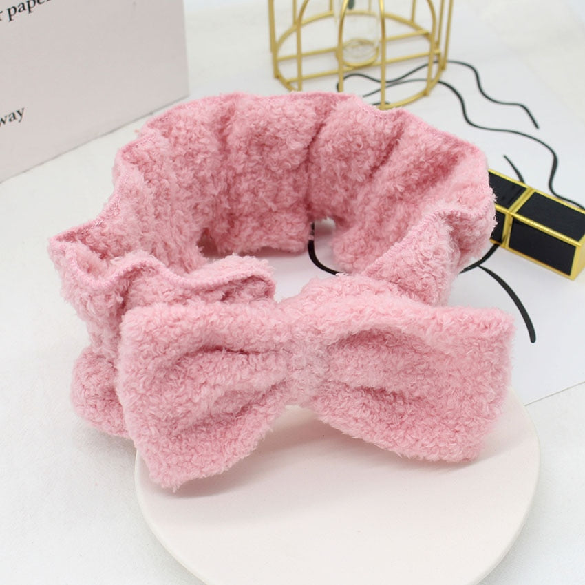 Headband For Washing 2022 OMG Wash Face Bow makeup Hairbands Girls Elastic Holder Hair Strap Bands Ears Turban Hair Accessories