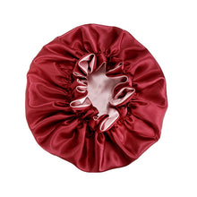 Load image into Gallery viewer, New Large Reversible Wigs Bonnet Women 2 Layer Satin Silk Sleeping Bonnets Women&#39;s Hair Accessories