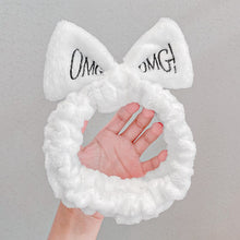Load image into Gallery viewer, Wash Face Headband Letter Soft Warm Bow Makeup Hairbands Animal Ears Girls Elastic Holder Hair Bands Turban Hair Accessories