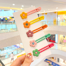 Load image into Gallery viewer, 5/10 Pcs/Set Children Cute Cartoon Flower Fruit Ornament Hair Clips Girls Lovely Alloy Barrettes Hairpins Kids Hair Accessories
