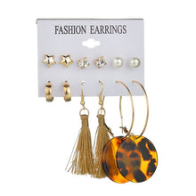 Load image into Gallery viewer, Women&#39;s Earrings Set Pearl Earrings For Women Bohemian Fashion Jewelry 2021 Geometric Crystal Heart Stud Earrings