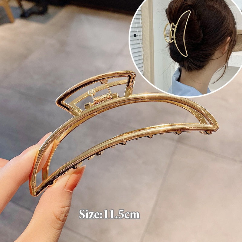 Women Geometric Hair Claw Girls Clamps Fashion Metal Hair Crab Cross Hair Clips Headband Hairpin Fashion Hair Accessories