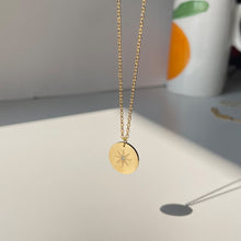 Load image into Gallery viewer, HangZhi 2022 New Korean Vintage Water Drop Star Round Bear Oval Pendant Necklace Geometric Gold Color Titanium Steel Jewelry