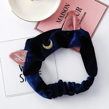 Load image into Gallery viewer, NEW Fashion Women Gum for Hair Elastic Hairbands Girls Cartoon Moon Cat Ears Hairbands for Wash Face Makeup Hair Band Headbands