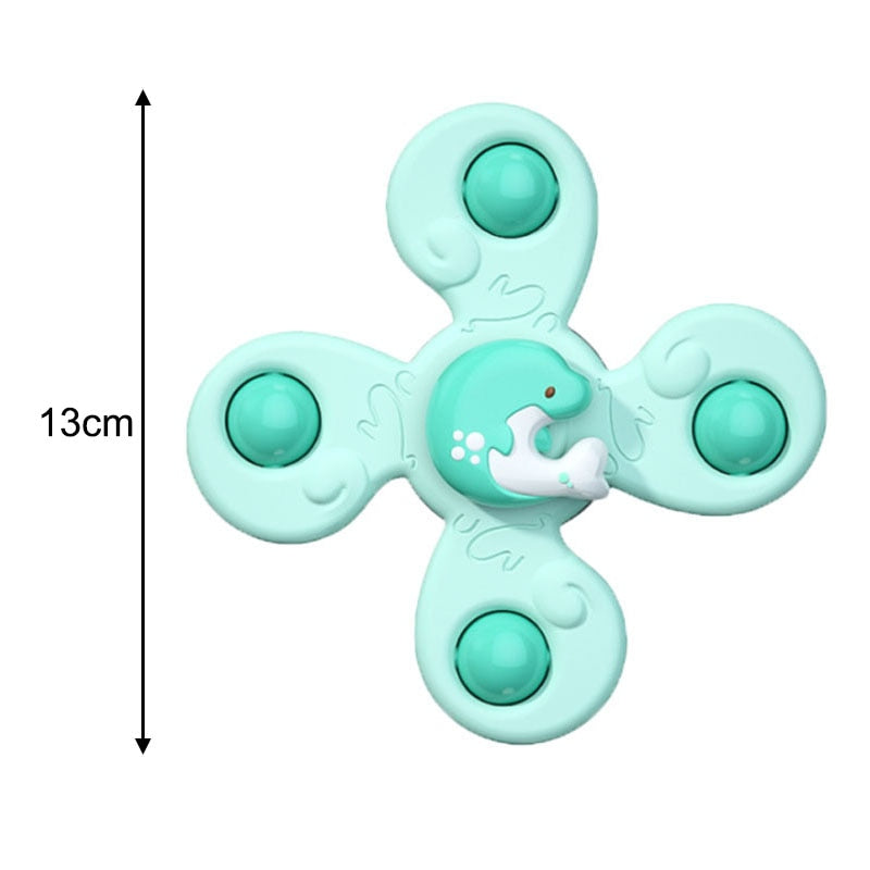 Montessori Baby Bath Toys For Boy Children Bathing Sucker Spinner Suction Cup Toy For Kids Funny Child Rattles Teether