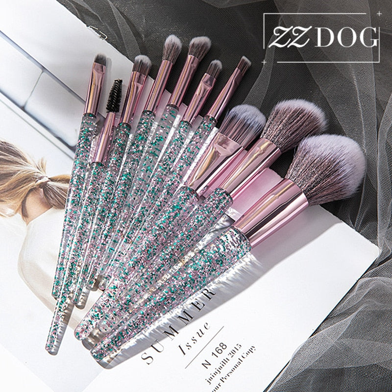 ZZDOG 7/10Pcs High-Quality Cosmetics Tool Kit Soft Makeup Brushes Set Eye Shadow Powder Foundation Eyebrow Blending Beauty Brush