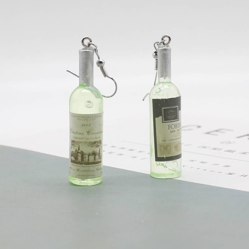 Fashion Creative Simulation Coke Beverage Bottle Mineral Water Bottle Earring Lady Simple Wine Bottle Earring Gift Jewelry Whole