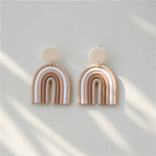Load image into Gallery viewer, AOMU 1Pair 2022 Korea New Spring Autumn Candy Color Gradient Ceramic Clay Long Dangle Drop Earrings for Women Jewelry Gifts
