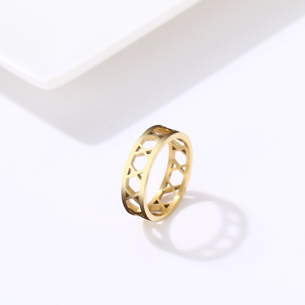 DOTIFI Fashion Jewelry Women&#39;s Rings, X Cross Stainless Steel Rings, Men&#39;s, Women&#39;s Wedding  Gifts R205