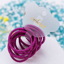 Load image into Gallery viewer, 10Pcs Glitter Kids Girls Elastic Hair Bands Nylon 3CM Disposable Children Safe Hair Rope Ponytail Holder Scrunchies  Accessories