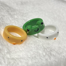 Load image into Gallery viewer, Acrylic Frog Ring Chick Resin Rings For Women Girls Simple Animal Aesthetic Jewelry Friendship Rings Greative Party Travel Gifts