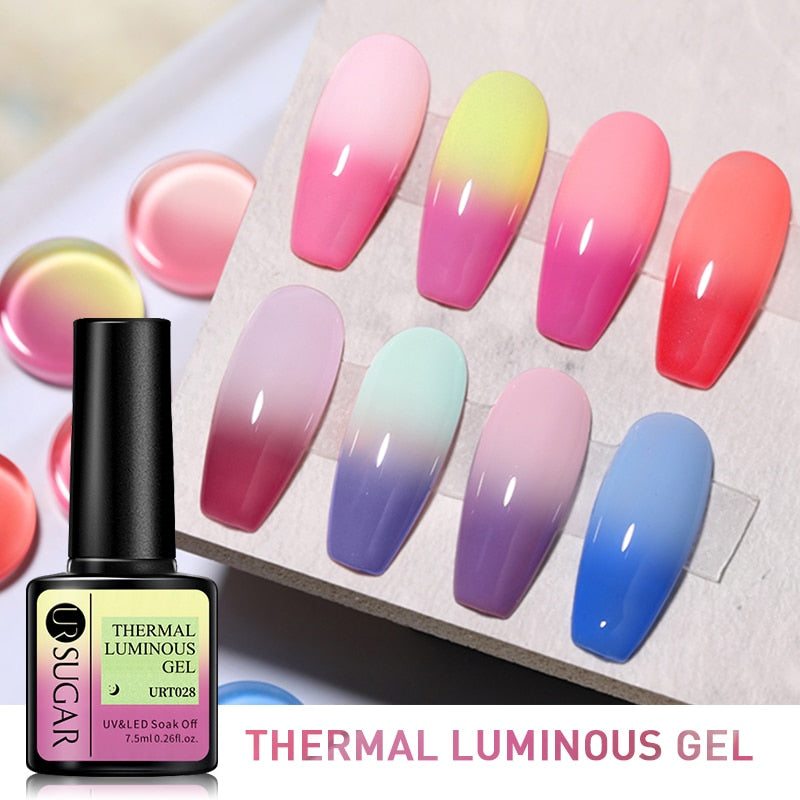 UR SUGAR Thermal Gel Nail Polish Temperature Color-Changing Soak Off UV/LED Nail Gel Lacquers Varnish Gel Long Lasting Polish