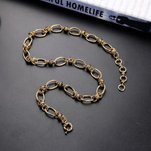 Load image into Gallery viewer, kissme Vintage Handmade Chains Necklaces For Women Antique Gold Color Iron Copper Sweater Chains Choker 2022 New Fashion Jewelry