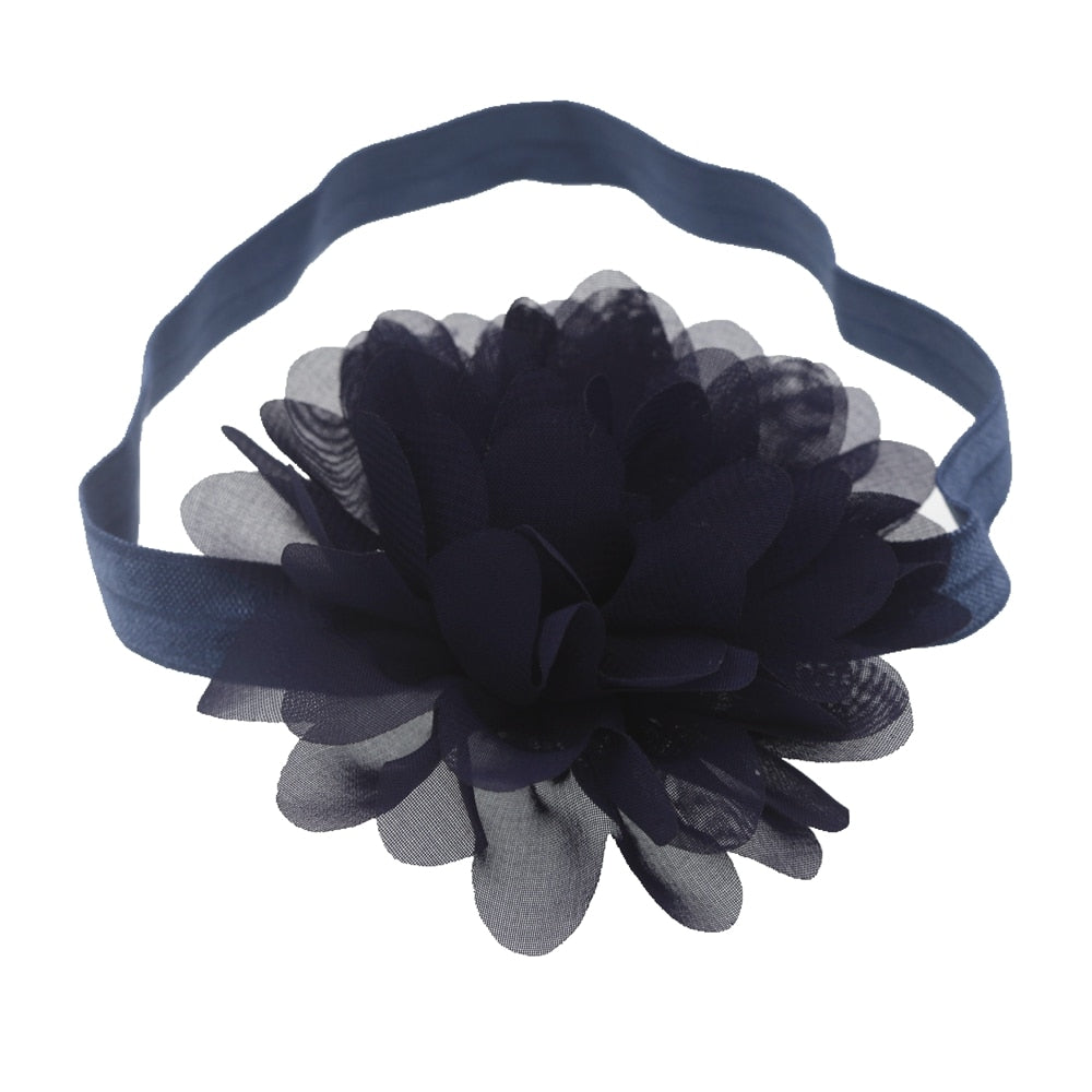 10cm baby Headband Chiffon Flowers Boutique DIY Flower Girls Headbands Elastic hair band  headwear Children Hair Accessories