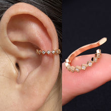 Load image into Gallery viewer, 1PC Simple Single Ear Clip Sweet Cute Leaves Flower Ear Cuff Inlaid Zircon No Pierced Ear Bone Clip Women Fashion Party Jewelry