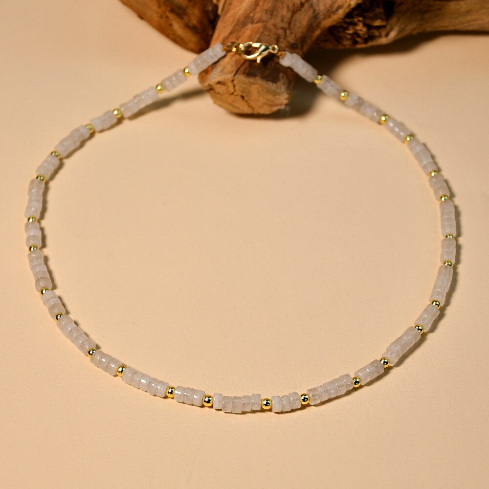 CYGJFC Woman Gemstone Crystal Necklace Women Simple Choker Fashion Jewrly Handmade Chain Party Lady Gift