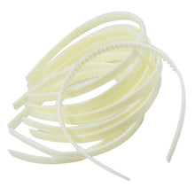 Load image into Gallery viewer, 10pcs 10mm/0.4&quot; Black/White Plastic Plain Flexible Alice Hair Bands Headband