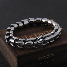 Load image into Gallery viewer, Viking Ouroboros vintage punk bracelet for men stainless steel fashion Jewelry hippop street culture