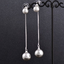 Load image into Gallery viewer, LEEKER Vintage Gorgeous Gray Double Simulated Pearl Long Chain Drop Earrings Women Elegant Wedding Jewelry ZD1 XS2