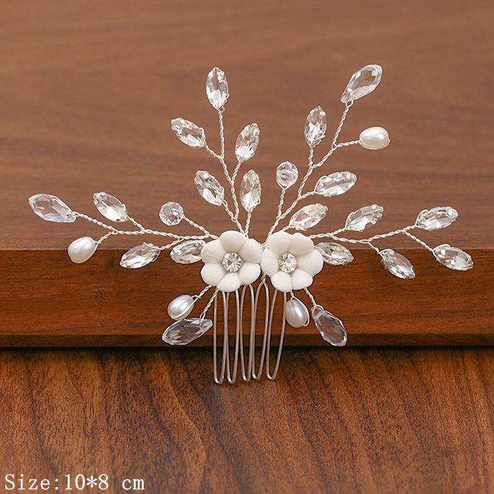 Silver Color Pearl Rhinestone Wedding Hair Combs Hair Accessories For Women Accessories Hair Ornaments Jewelry Bridal Headpiece