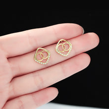 Load image into Gallery viewer, Luxury Brand Gold Color Star Earrings for Women 2022 New Fashion Crystal Pearl Geometric Dangle Earrings Female Wedding Jewelry