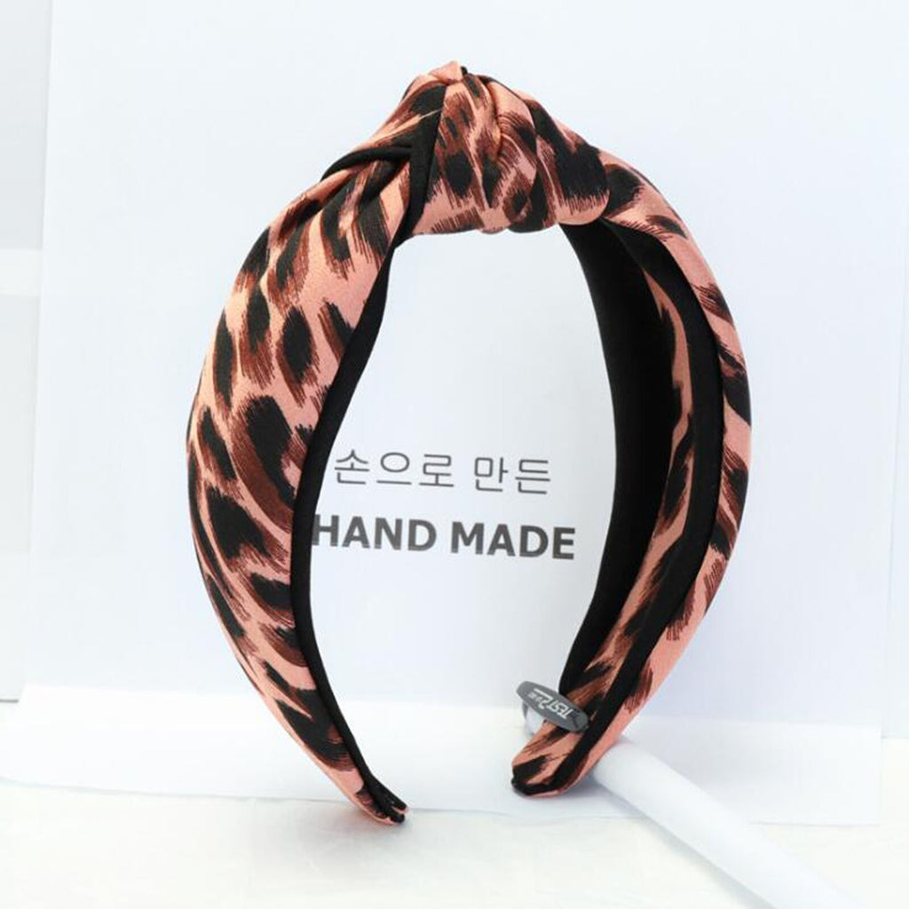 2022 New Fashion Bohemia Headband Women Leopard Cloth Hairband Adult Soft Female Headwear Turban Hair Accessories