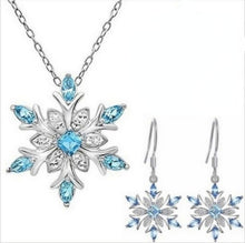 Load image into Gallery viewer, 3 Pcs/set Snowflake Necklace Earrings Christmas Luxury Jewelry Set Accessories Christmas Valentine&#39;s Party Gifts 2022 New