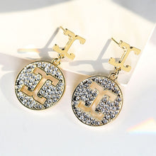 Load image into Gallery viewer, 2022 New Opal Crystal Pendant Earrings for Women Simple Classic Letters Hypoallergenic Korean Earrings Jewelry Accessories Gifts