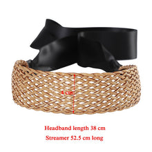 Load image into Gallery viewer, LEVAO Korean Hand-knitted Ribbon Knotted Bezel Turban Girls Headwear Headband Women Hairband Hair Ornaments Hair Accessories