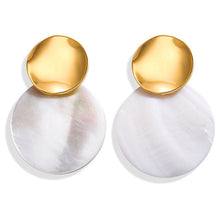 Load image into Gallery viewer, Simple fashion gold color Silver plated geometric big round Clip earrings for women fashion big hollow Ear clip jewelry