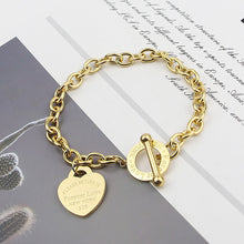 Load image into Gallery viewer, Hot Sale Buckle Design Bracelet New Style Brand Women Bracelet Gold Chain Heart Bangles Carter Bracelets Pulseira Fine Jewelry