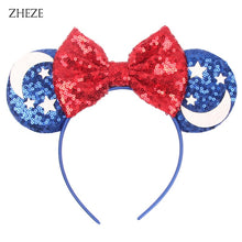 Load image into Gallery viewer, New Cute Donut Mouse Ears Headband For Women Girl Christmas DIY Hair Accessories Sequins Hair Bows Festival Party Hairband Mujer