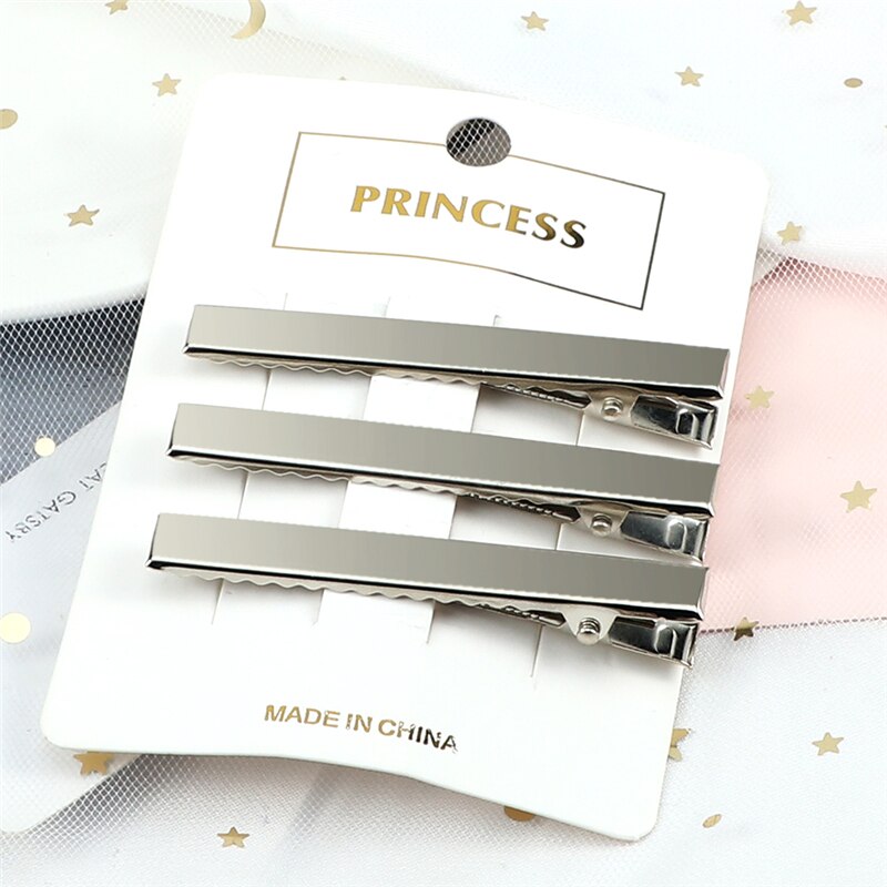 50Pcs/Lot Golden Silver Color Hair Clips High Quality Metal Barrettes DIY Hairpins Hair Accessories For Women Girls Hair Tools