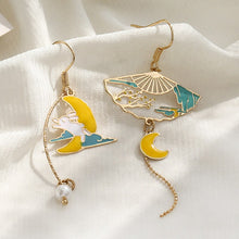 Load image into Gallery viewer, Korean New Sweet Geometric Drop Earrings For Women Cute Cat Rabbit Star Moon Asymmetrical Dangle Earrings Gift For Girls Jewelry
