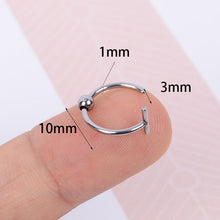 Load image into Gallery viewer, 2022 Trendy 8/10mm Titanium Steel Punk Clip on Fake Piercing Ear Nose Wrap Lip Rings Unisex Nose Ring Women Septum Body Jewelry
