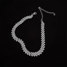 Load image into Gallery viewer, FYUAN Fashion Full Rhinestone Choker Necklaces for Women Geometric Crystal Necklaces Weddings Jewelry Party Gifts