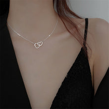 Load image into Gallery viewer, 2022 Trend Double Layer Star Moon Pendant Necklace For Women Girl Clavicle Chain Eight-pointed Star Necklace Simple Jewelry Gift
