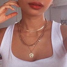 Load image into Gallery viewer, Bls-miracle Fashion Gold Heart-Shaped Necklace For Women Trendy Multi-Layer Pendant Necklaces Set Jewelry Gifts