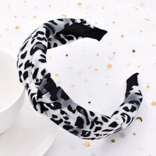 Load image into Gallery viewer, Ladies Leopard Head Bands Women knot Broadside Hair Hoop cotton Hairband Leopard Hair Accessories Girls make up FG097