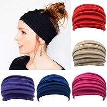 Load image into Gallery viewer, Fashion Elastic Soft Wide Headband Solid Color Hairbands Running Yoga Hair Band Women Tuban Head Wrap Scarf Hair Accessories